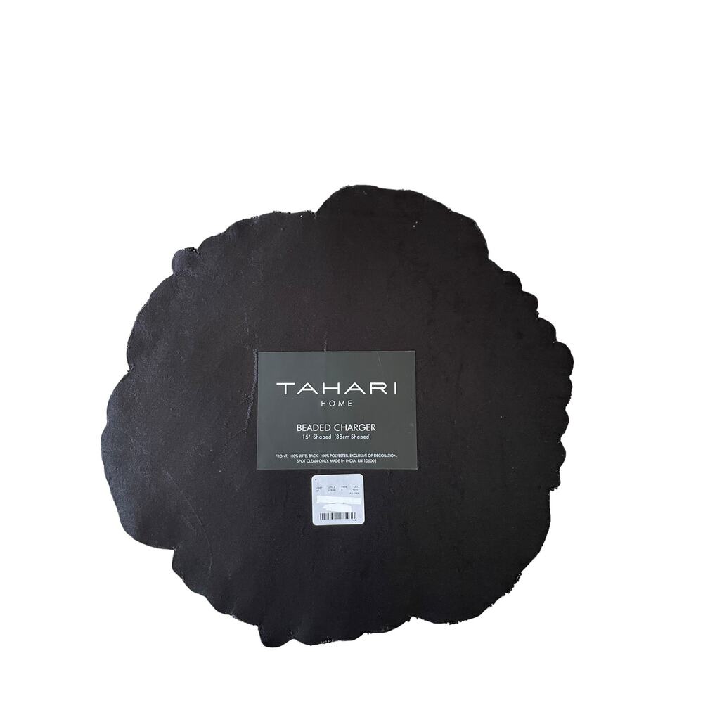 Tahari Halloween Beaded Placemat 15in BATS PUMPKINS Spooky Sparkle NEW - Picture 5 of 10
